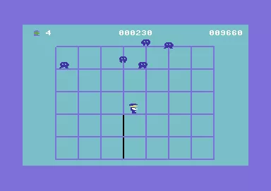 Cuthbert Goes Walkabout Commodore 64 Demo mode: creating a couple of lines