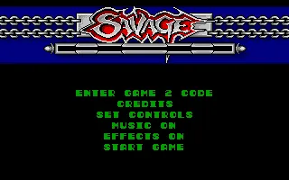 Savage Atari ST Level 3 menu