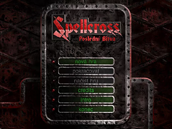 Spellcross DOS Main menu (Czech version)