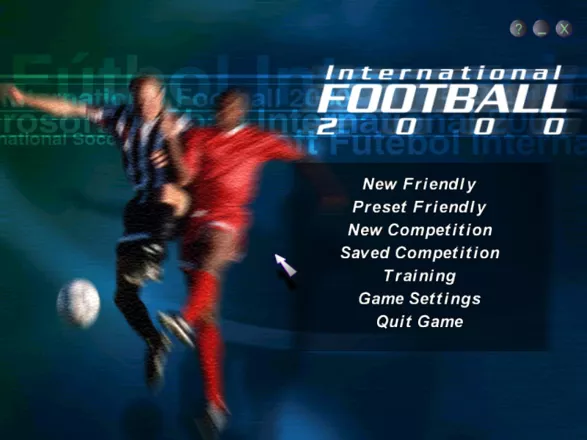 Microsoft International Soccer 2000 Windows Main menu