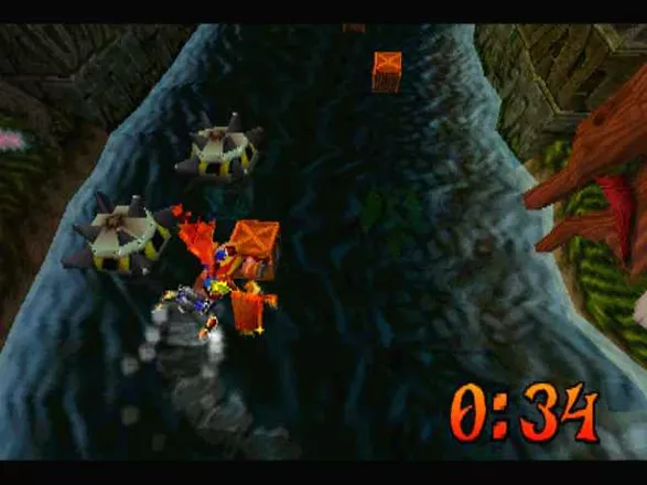 Crash Bandicoot 2: Cortex Strikes Back PlayStation Don&#x27;t hit the mines.