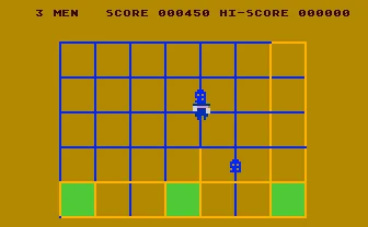 Cuthbert Goes Walkabout Atari 8-bit Fill in the blocks by crossing all sides