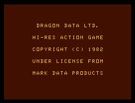 AstroBlast Dragon 32/64 Dragon Data&#x27;s splash screen