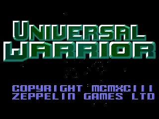 Universal Warrior Amiga Title screen.