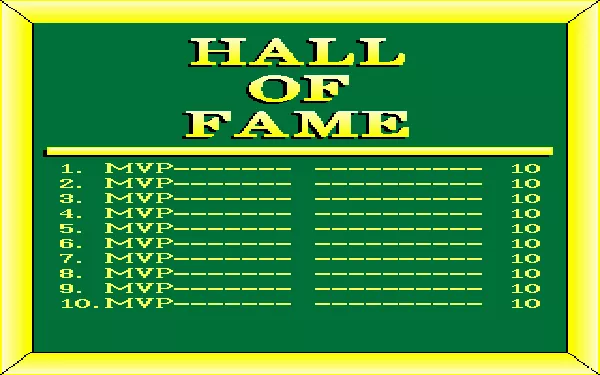 3 Point Basketball DOS Hall of Fame