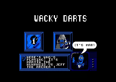 Wacky Darts Amstrad CPC An obvious pun on Jeffrey Archer