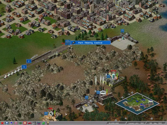 Industry Giant II Windows Unlike Transport Tycoon, the player loses money by making too many transports. By placing factories near distribution centers, profit is only cut by mining, manufacturing and storage costs.
