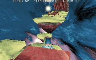 Tales from Heaven Amiga Triggering a bomb near the scorpion