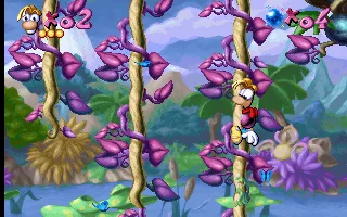 Rayman DOS Vine Climbing