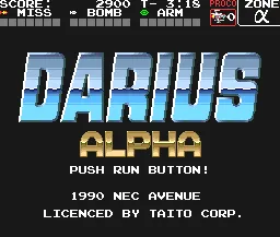 Darius Alpha TurboGrafx-16 Title screen