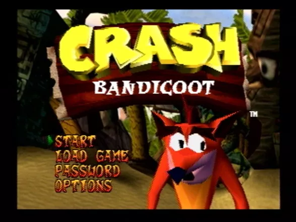 Crash Bandicoot PlayStation Main menu