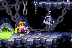 Rayman: Raving Rabbids Game Boy Advance Smash open the cage with a charged punch!