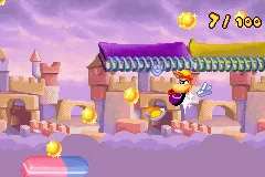 Rayman: Raving Rabbids Game Boy Advance Grab onto the binder rings and climb on them!