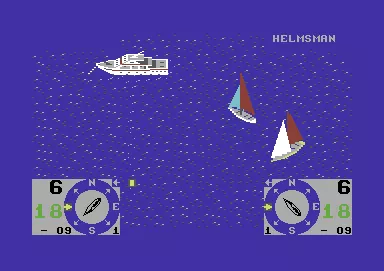 The Official America&#x27;s Cup Sailing Simulation Commodore 64 Heading on their own paths