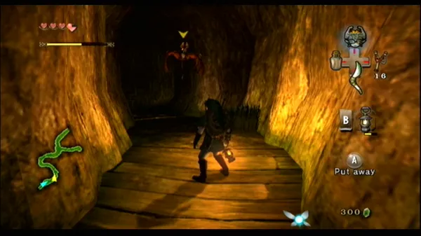 The Legend of Zelda: Twilight Princess Wii Use the lamp to find your way through dark passageways.