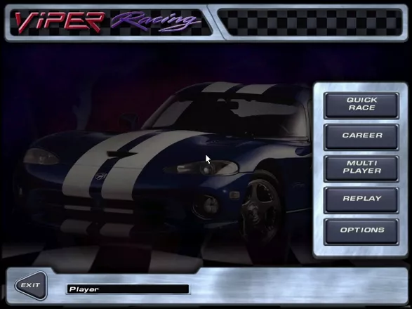 Viper Racing Windows Main menu
