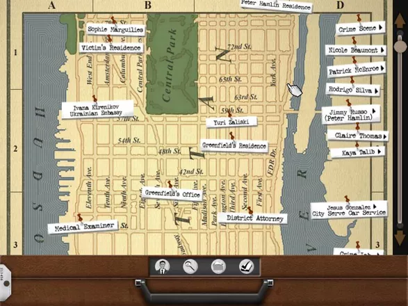 Law &#x26; Order: Justice is Served Windows Map with locations