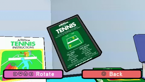 Activision Hits Remixed PSP Tennis 3D cartridge on Media screen