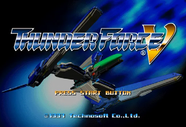 Thunder Force V: Perfect System SEGA Saturn Right away notice that the game runs in higher resolution than the Playstation version.