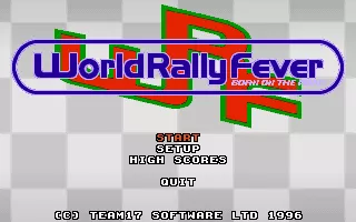 World Rally Fever: Born on the Road DOS Main menu