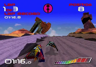 WipEout SEGA Saturn About to catch some air (or fall to my doom).