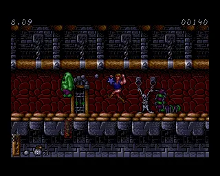 Ghost Battle Amiga The dungeon at the bottom of the well.