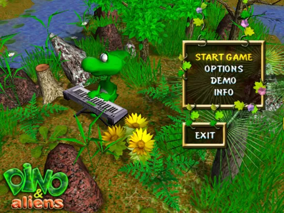 Dino and Aliens Windows Main game screen
