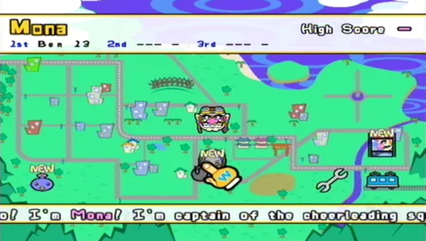 WarioWare: Smooth Moves Wii As you progress, more locations in Diamond City appear.