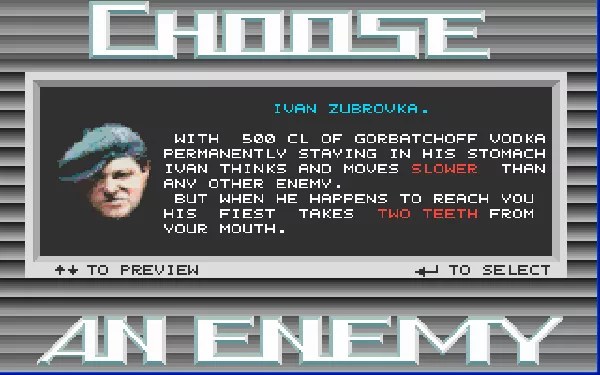 Choose an Enemy DOS Enemy No. 1