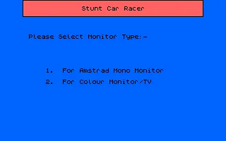 Stunt Track Racer Amstrad CPC Colour or mono?