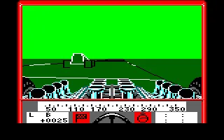 Stunt Track Racer Amstrad CPC Playing on the green screen