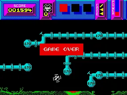 Kinetik ZX Spectrum Game over