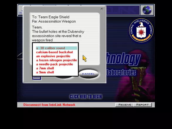 Spycraft: The Great Game Windows Solving puzzles typically boils down to a multiple choice quiz