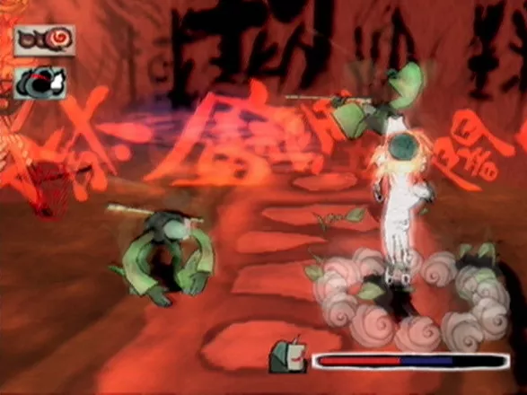 &#x14C;kami PlayStation 2 A demon zone has sprung up, trapping you and forcing you to fight.
