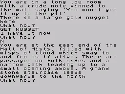 Colossal Adventure ZX Spectrum Ah, some gold