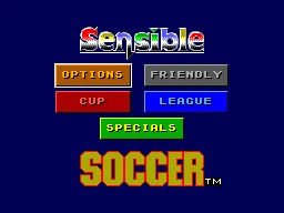 Sensible Soccer: European Champions SEGA Master System Title screen