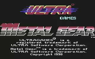 Metal Gear Commodore 64 Title screen.