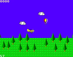 20 em 1 SEGA Master System Game thirteen: fly your plane hitting balloons and avoiding other planes.