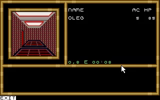 Buck Rogers: Matrix Cubed DOS Moving through a corridor
