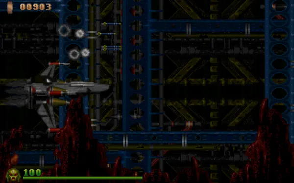 Alien Rampage DOS Suddenly the game becomes a shooter.