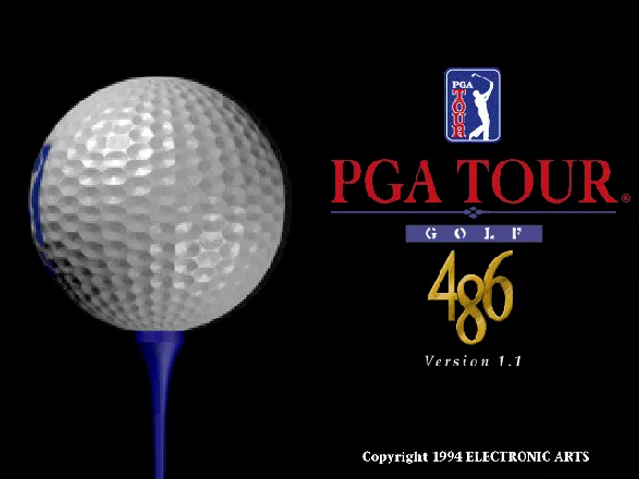 PGA Tour Golf 486 DOS Title screen