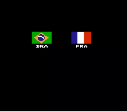 Ultimate League Soccer NES Next match: Brazil vs France.