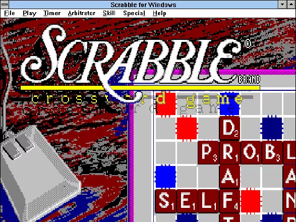 Deluxe Scrabble for Windows Windows 3.x Title screen