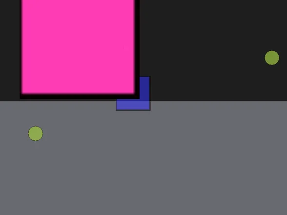 The Marriage Windows Gameplay against a black blackground - the pink shape almost holds one fourth of the screen.