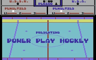 Powerplay Hockey Commodore 64 Another title screen