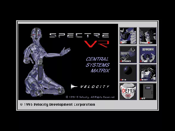 Spectre VR DOS Start menu