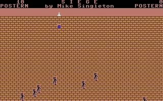 Siege Commodore 64 Throwing a rock.