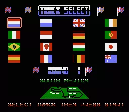 Nigel Mansell&#x27;s World Championship Racing NES Course selection