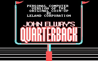 John Elway&#x27;s Quarterback PC Booter Title screen 2 (CGA)