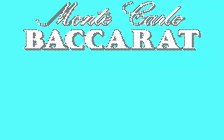 Monte Carlo Baccarat DOS Title Screen (CGA)